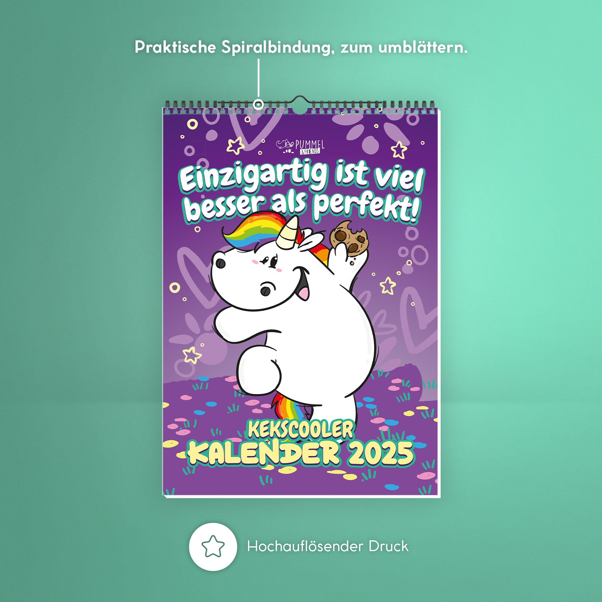 Einhorn Wandkalender 2025 - Pummeleinhorn » Pummeleinhorn