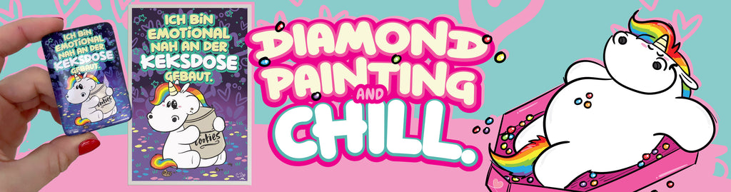Einhorn Diamond Painting von Pummeleinhorn x Tini SchnickSchnack