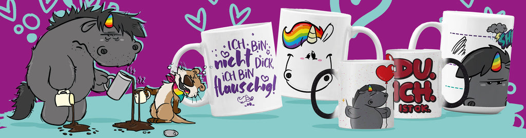 Einhorn Tassen von Pummeleinhorn und seinen Freunden I Pummel & Friends Shop